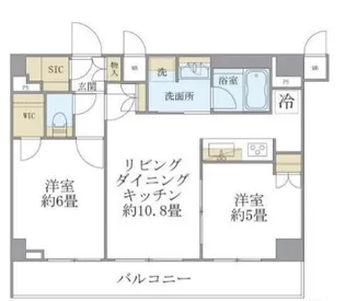 COCO-CHILL KAMEARI【6階】の間取り