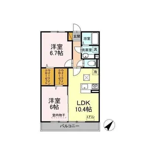 ブライト学園の森【1階】の間取り