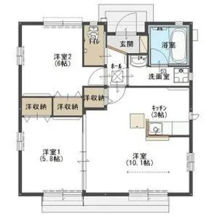 サンフィールドC【1階】の間取り