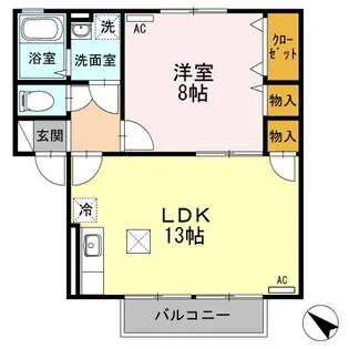 サフラン A102【1階】の間取り