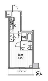 ジェノヴィア三ノ輪IIスカイガーデン【3階】の間取り