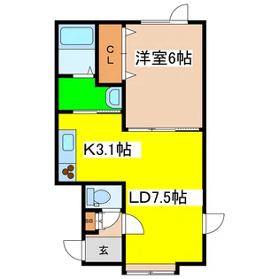 トゥインクル21【1階】の間取り