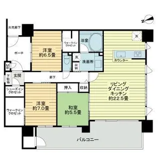 サーパス栗林公園前【3階】の間取り