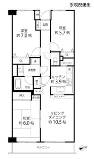 T’s garden横浜岸根公園【3階】の間取り