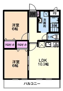 パークサイド洞峰3【2階】の間取り