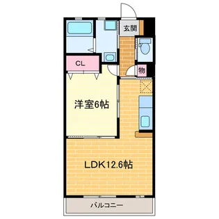 ITEMOTO下堀III【2階】の間取り