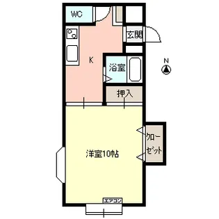 江口第一アパート【1階】の間取り
