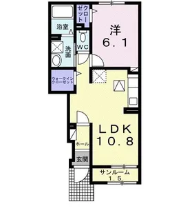 ルルタンA【1階】の間取り