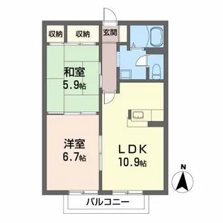 エターナルタウン B【2階】の間取り