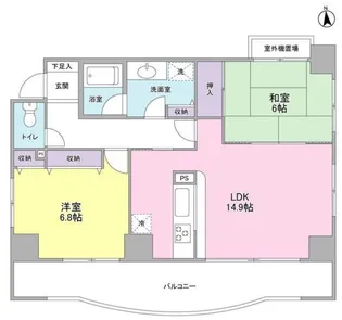 グランドゥール広尾【7階】の間取り