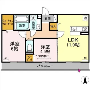 ヴィレッタ【2階】の間取り