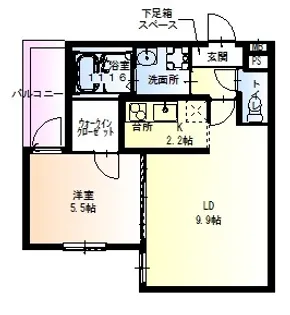 フジパレス吹田清和園V番館【2階】の間取り