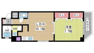 ロアール神戸住吉【1階】の間取り