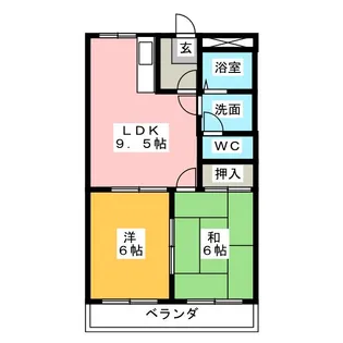 クリスタルサンエバー【3階】の間取り