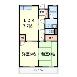 レジデンス大蔵司【1階】の間取り