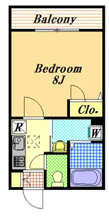 レジデンス堀江【1階】の間取り