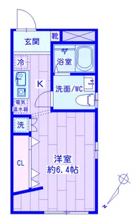 レガリア鶴見中央【2階】の間取り