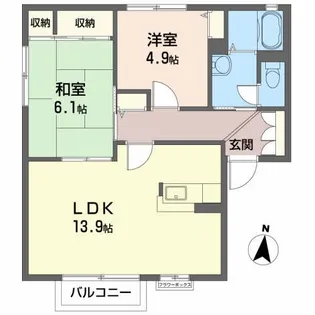パーク荒井B【2階】の間取り