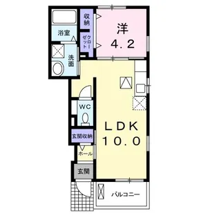 アンソレイユ【1階】の間取り