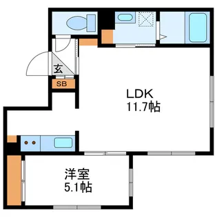 KULTA北13条東I クルタ北13条東I【2階】の間取り