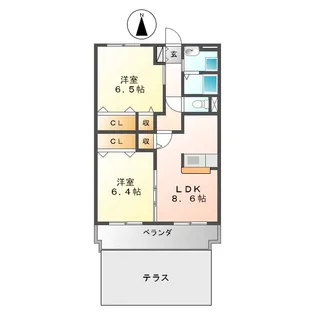フォーレスト【1階】の間取り
