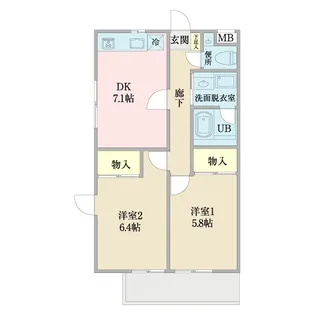 ベリーノサテア【5階】の間取り