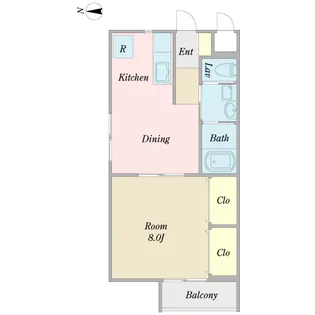 ニューホワイトハイツ【2階】の間取り
