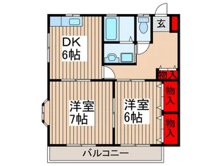 レオ・メリ-ハイツ【1階】の間取り