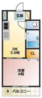 カーサ栄【2階】の間取り