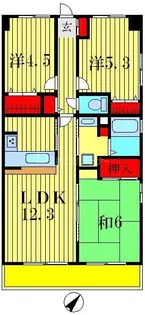 RJRリクロス立石【5階】の間取り