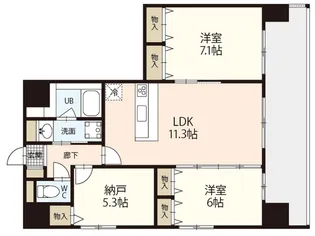 ウイング宝町ファイブ【13階】の間取り