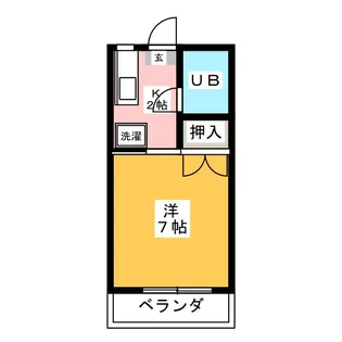 ヴィラ鵜野森【3階】の間取り