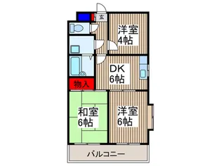 ヒルサイドテラス【4階】の間取り