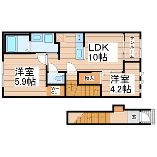 クレストコート【2階】の間取り