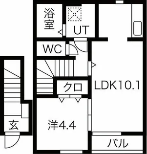 クレスト桜町【2階】の間取り