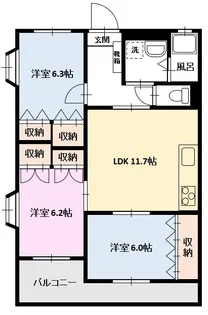 セレネYADA【1階】の間取り