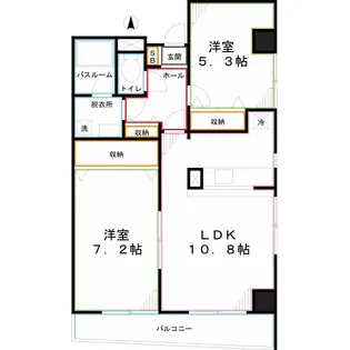 サンライズ国立【3階】の間取り