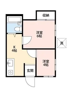 指扇第二宝コーポ【1階】の間取り