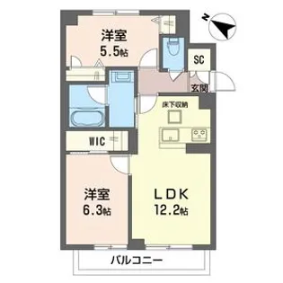 ベレオ姉崎東【1階】の間取り