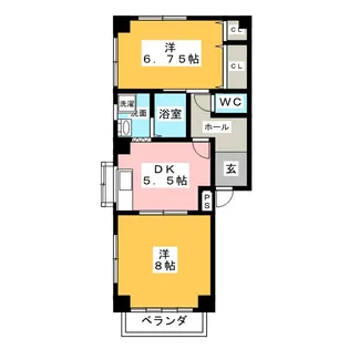 ハウス岡義【3階】の間取り