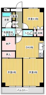 イーストヒルズユウキ【5階】の間取り