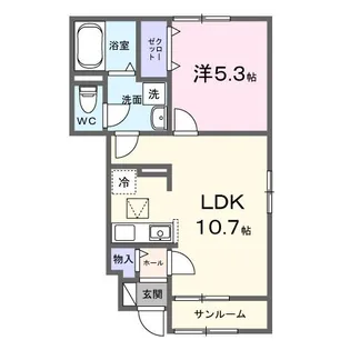 フラン フルール A【1階】の間取り