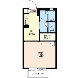 ソレイユ江原【2階】の間取り