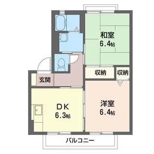 カーサ・ミラ B【1階】の間取り