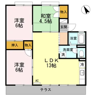 ラ・セジュール 1【1階】の間取り