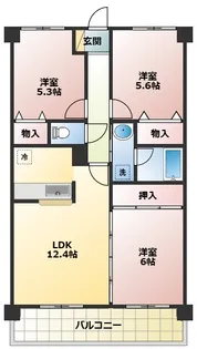 ブロームハウスあけぼの【1階】の間取り
