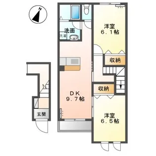 サンフォレスト オオクラ【2階】の間取り