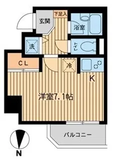 ジョイシティ住吉II【5階】の間取り