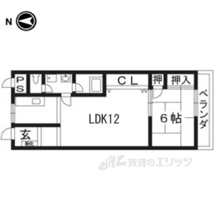 シャトレ藤森【2階】の間取り