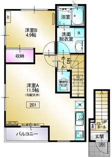 カーサベネシー【2階】の間取り